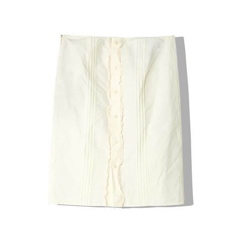 miu miu canvas skirt|Ivory Slubbed Canvas Skirt .